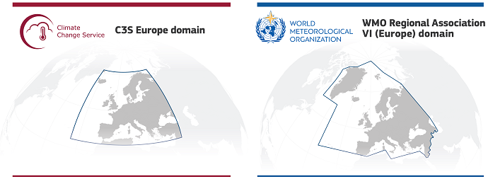 WMO and C3S Europe domains
