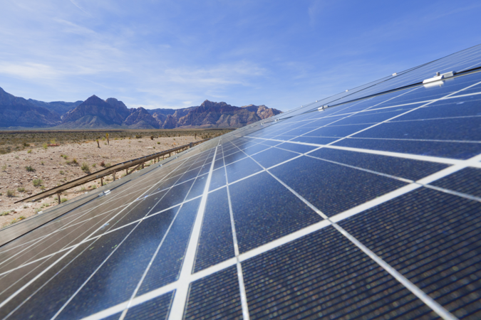 Solar array in Mojave Desert