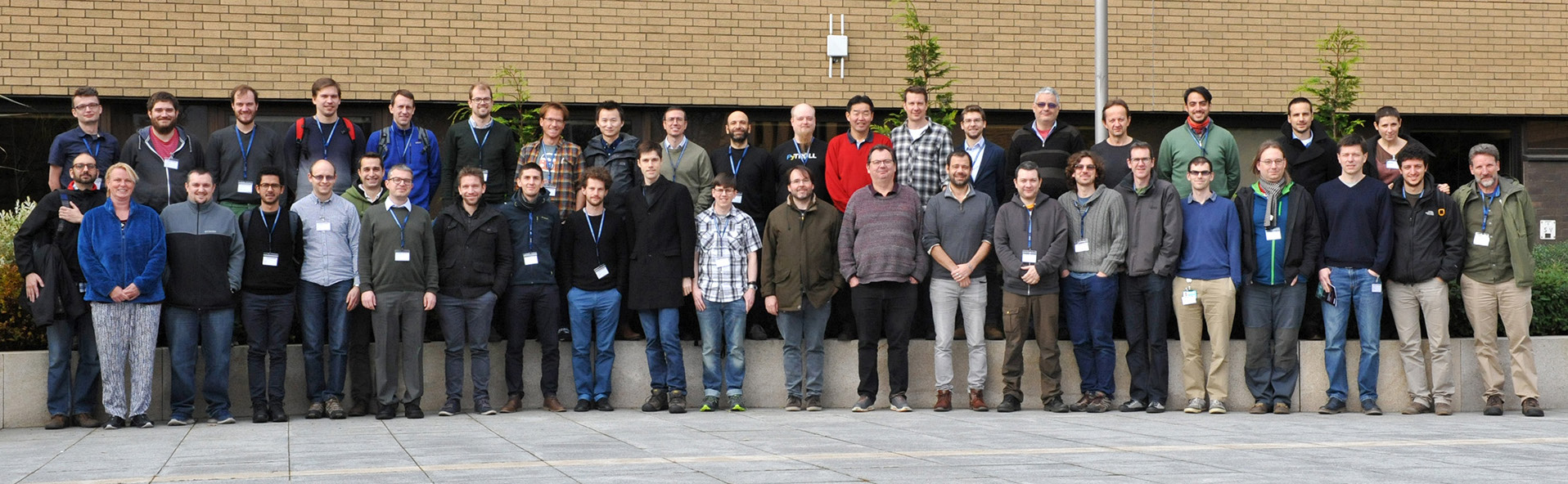 Group photo. The Python frameworks workshop was attended by 55 developers