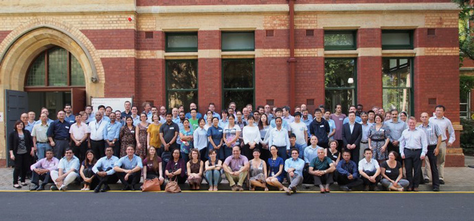 Participants at the HEPEX 2018 workshop, Australia