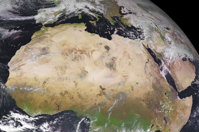 Northern Africa from MSG-4 on 10 Feb 2019