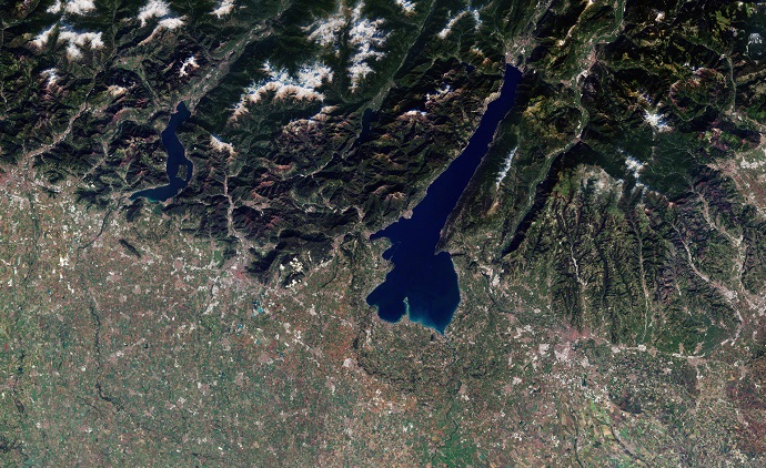Lake Garda as seen by Sentinel-2 in May 2019