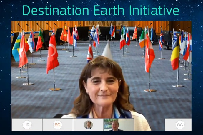 Florence Rabier at European Commission's Destination Earth meeting on 30 March 2022