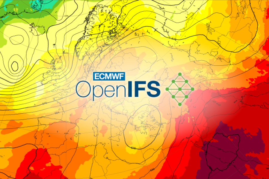 OpenIFS superimposed on forecast chart