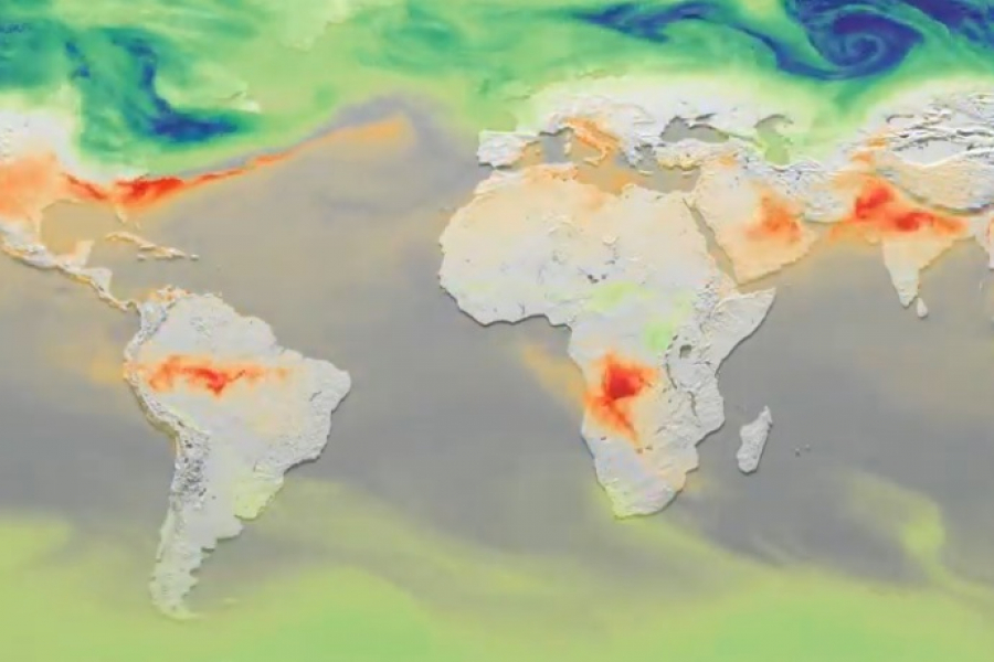 Example CO2 distribution from 2015