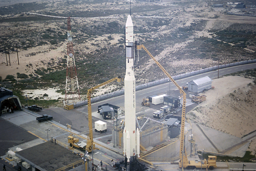 The Thor-Agena-10 launched the Nimbus III, Earth observation and meteorology satellite, on April 13, 1969. 